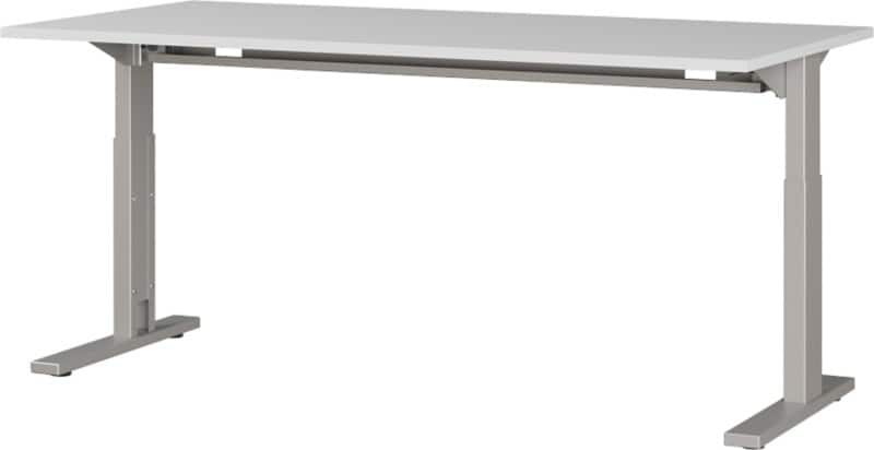 GERMANIA GW-Profi 2.0 Height Adjustable Office Desk Rectangular Grey 1,600 (W) x 800 (D) x 800 (H) mm Melamine