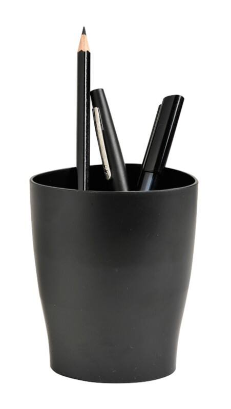 Exacompta Pen Pot 676014D Classic Polysterene 95 x 80 x 60 mm Black Pack of 10