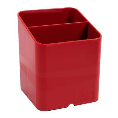 Exacompta Pen Pot 67718D Classic Polysterene 93 x 74 x 74 mm Red Pack of 10