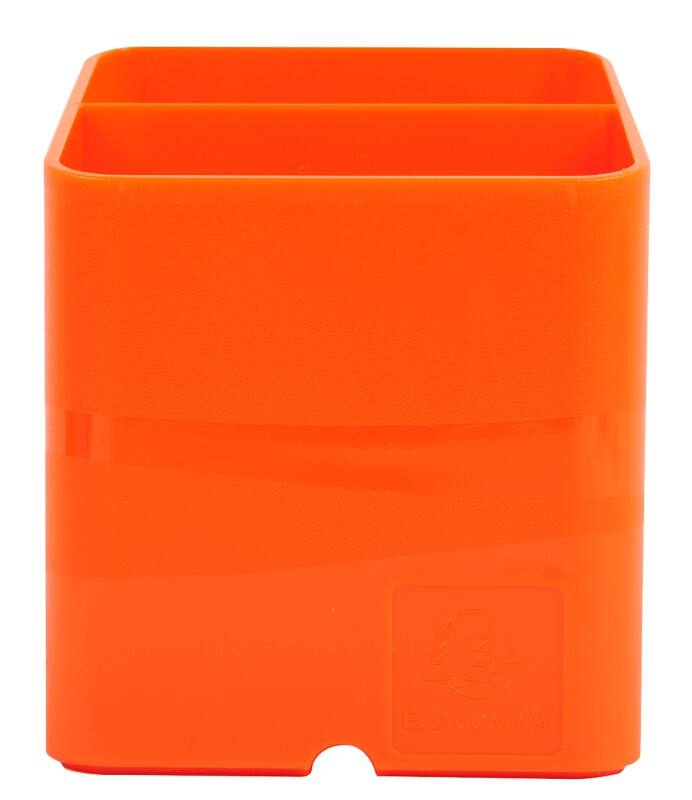 Exacompta Pen Pot 67788D Classic Polysterene 93 x 74 x 74 mm Tangerine Pack of 10