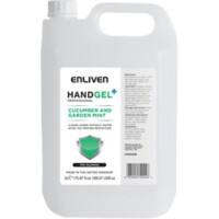 Enliven Professional Hand Gel Cucumber and Garden Mint Transparent C003220 5 L