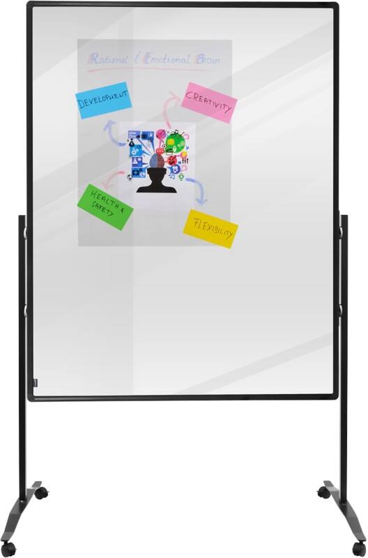 Legamaster Room Divider Aluminium, Plexiglass 1,200 (W) x 5 (D) x 1,500 (H) mm Freestanding Premium Plus