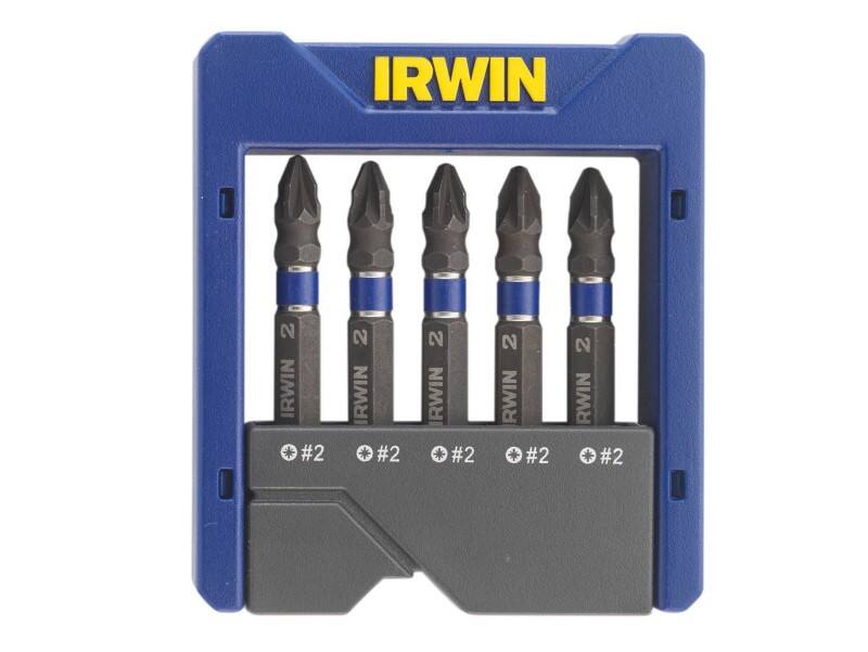 Irwin Impact Screwdriver Pocket Bits PZ2 Pack of 5