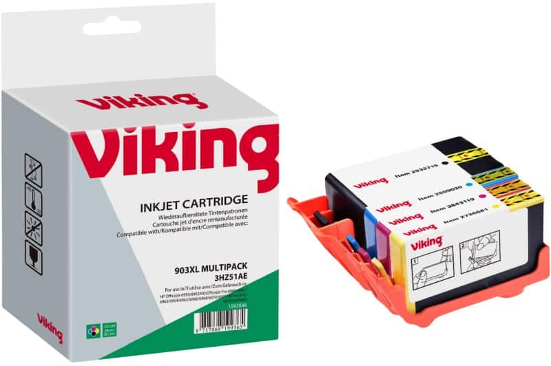 Viking 903XL Compatible HP Ink Cartridge 3HZ51AE Black, Cyan, Magenta, Yellow Pack of 4 Multipack