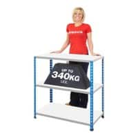 Bigdug Melamine Workbench Big340 with 3 Level 200 Kg Blue, Grey 915 x 1200 x 305 mm