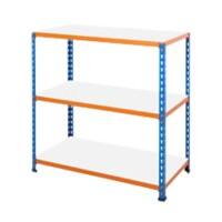 Bigdug Melamine Workbench Big340 with 3 Levels 100 Kg Blue, Orange 915 x 1525 x 610 mm