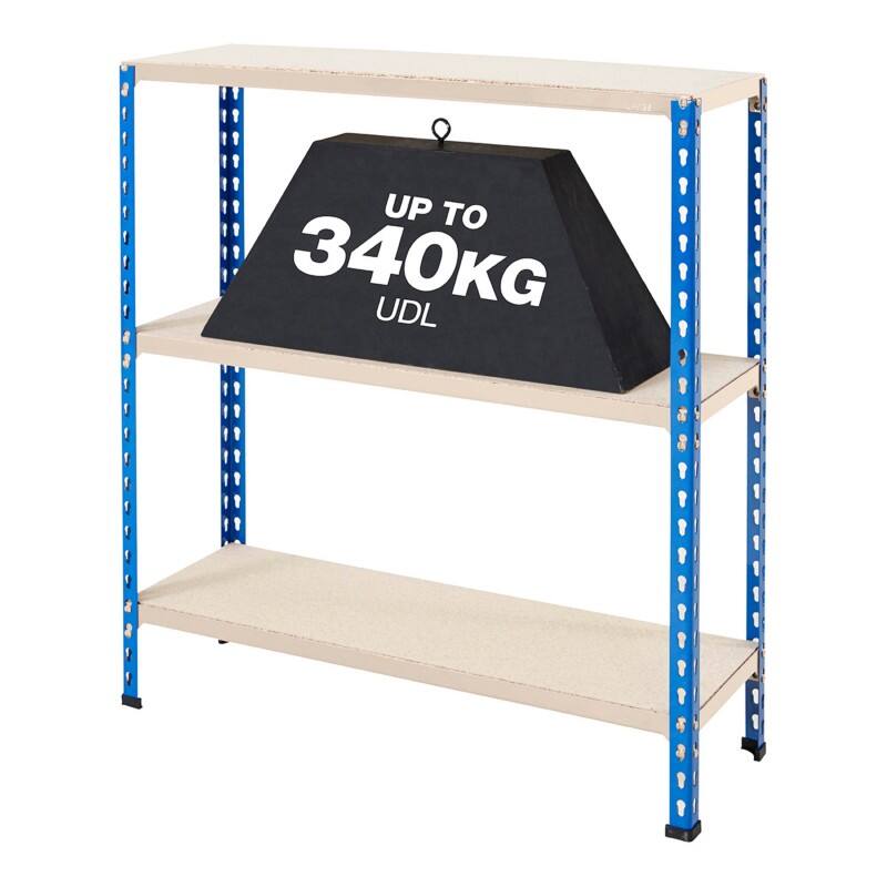 Bigdug Steel Workbench Big340 with 3 Levels 200 Kg Blue, Grey 915 x 1200 x 915 mm