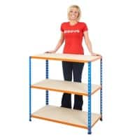 Bigdug Workbench Big340 with 3 Levels 100 Kg Blue, Orange 915 x 1525 x 610 mm