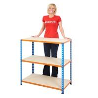 Bigdug Compact Workbench Big340 with 3 Levels 340 Kg Blue, Orange 915 x 915 x 610 mm