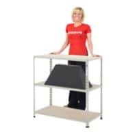 Bigdug Compact Workbench Big340 with 3 Levels 340 Kg Blue, Grey 915 x 915 x 610 mm