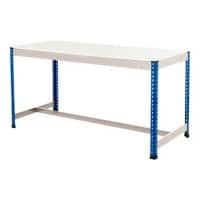 Bigdug Steel T-Bar Melamine Workbench Big400 with 1 Level 400 Kg Blue 915 x 1525 x 610 mm