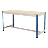 Bigdug Steel T-Bar Workbench Big400 with 1 Level 400 Kg Blue 915 x 1220 x 610 mm