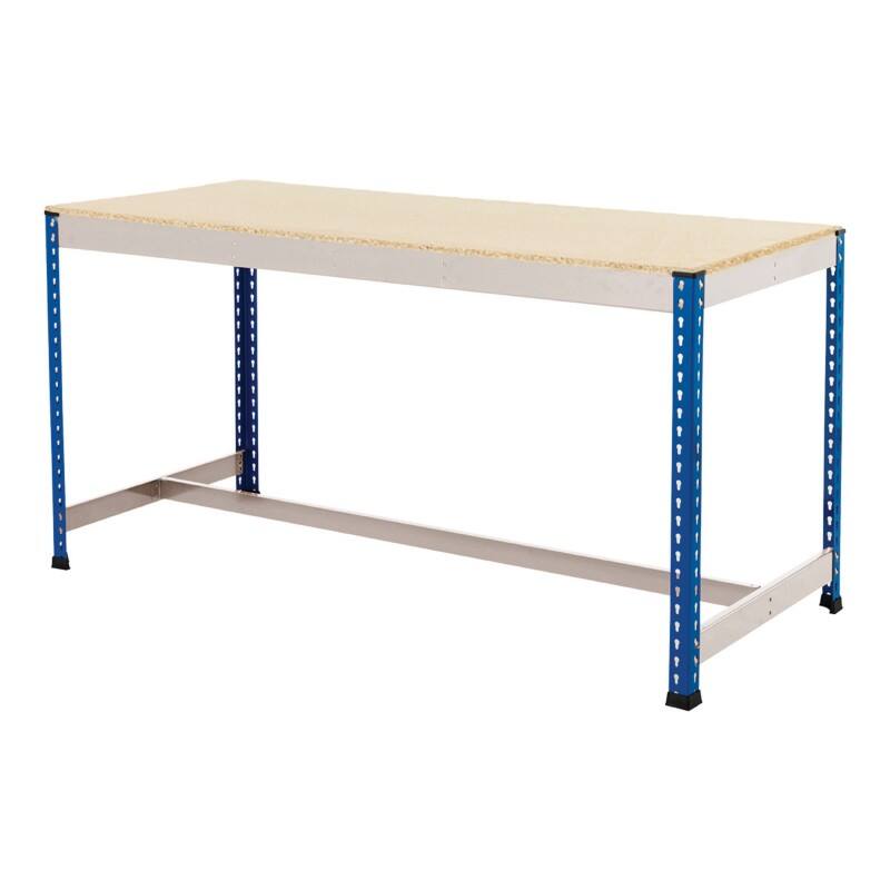 Bigdug Steel T-Bar Workbench Big400 with 1 Level 400 Kg Blue 915 x 1830 x 915 mm