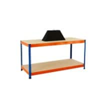 Bigdug Steel Workbench Big400 with 2 Levels 400 Kg Blue, Orange 915 x 1525 x 610 mm