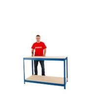 Bigdug Industrial Workbench Chipboard Blue 900 x 1400 x 600 mm