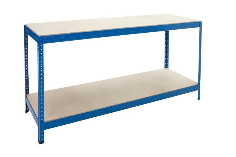 Bigdug Industrial Workbench Chipboard Blue 900 x 1800 x 600 mm