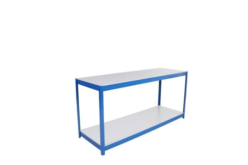 Bigdug Industrial Workbench Melamine Blue 900 x 1800 x 600 mm