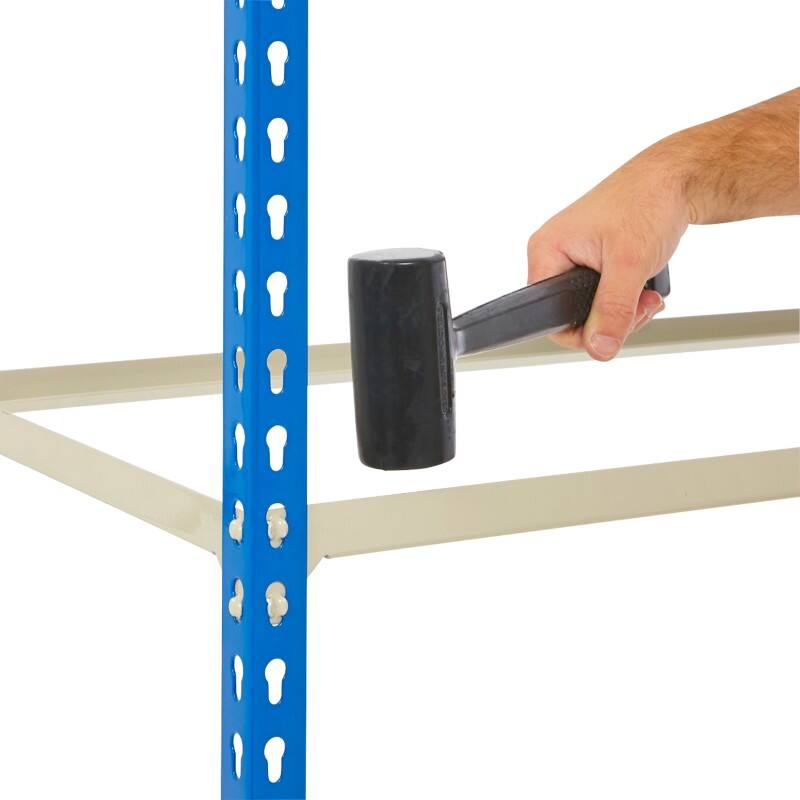 BiGDUG Shelving Unit 6 Shelves Steel 915 x 455 x 2,440 mm Blue, Grey