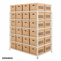 BiGDUG Shelving Unit 6 Shelves Chipboard, Steel 1,525 x 915 x 1,877 mm Blue, Orange