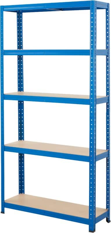 BiGDUG Shelving Unit 4 Shelves MDF (Medium-Density Fibreboard), Steel 900 x 300 x 1,780 mm Blue