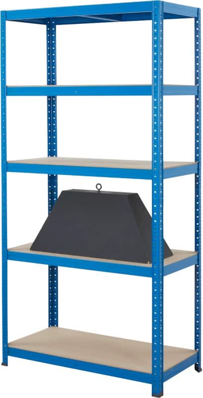 BiGDUG Shelving Unit 4 Shelves MDF (Medium-Density Fibreboard), Steel 900 x 450 x 1,780 mm Blue