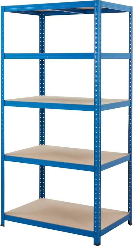 BiGDUG Shelving Unit 5 Shelves MDF (Medium-Density Fibreboard), Steel 900 x 600 x 1,780 mm Blue