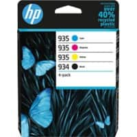 HP 934/935 Original Ink Cartridge 6ZC72AE Black, Cyan, Magenta, Yellow Pack of 4 Multipack