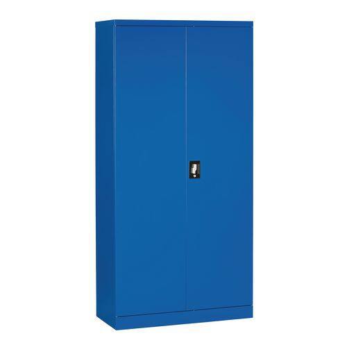 SLINGSBY Double Door Cabinet with Lock Steel Blue 900 x 400 x 1850 mm