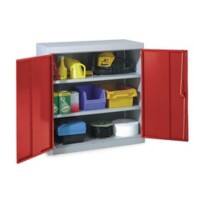 SLINGSBY Locker Steel 3 Shelves Lockable 915 x 505 x 984 mm Grey, Red