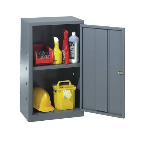 SLINGSBY Locker Steel 1 Shelf Lockable 450 x 300 x 684 mm Grey