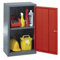 SLINGSBY Locker Steel 1 Shelf Lockable 457 x 305 x 762 mm Grey, Red