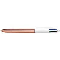 BIC 4 Colours Shine Dusty Rose Ballpoint Pen Black, Blue, Green, Red Medium 0.32 mm Refillable