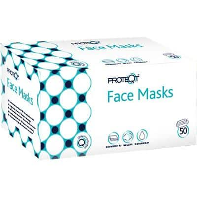 Proteqt Medical Face Mask Type IIR Non Woven Blue Pack of 50