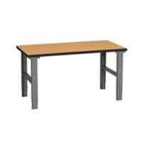 SLINGSBY Workbench Steel, Wood Black, Brown 1500 x 800 x 700 mm