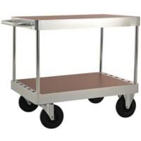 SLINGSBY Mobile Trolley with 2 Tiers Steel Silver 600 x 1035 x 920 mm