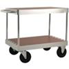 SLINGSBY Mobile Trolley with 2 Tiers Steel Silver 700 x 1135 x 920 mm