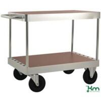 SLINGSBY Mobile Trolley with 2 Tiers Steel Silver 800 x 1335 x 920 mm
