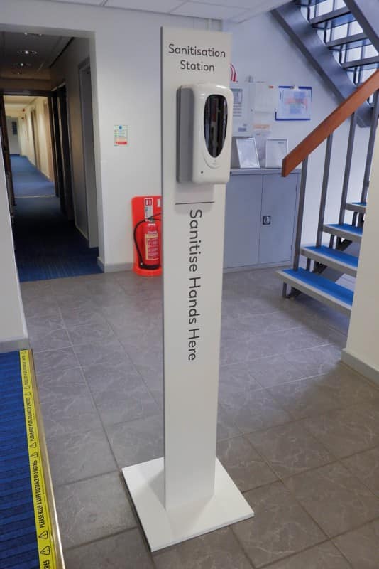 SLINGSBY Hand Sanitiser Dispenser Automatic Aluminium, Plastic White