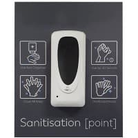 Slingsby Automatic Hand Soap and Gel Dispenser Touchless with Instruction Board 1L White Wall Mounted Refillable