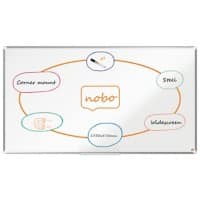 Nobo Premium Plus Widescreen Whiteboard 1915373 Wall Mounted Magnetic Lacquered Steel 155 x 87 cm