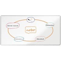 Nobo Premium Plus Whiteboard 1915454 Wall Mounted Non Magnetic Melamine 240 x 120 cm