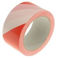 Faithfull Hazard Warning Safety Tape 50mm x 33m Red & White