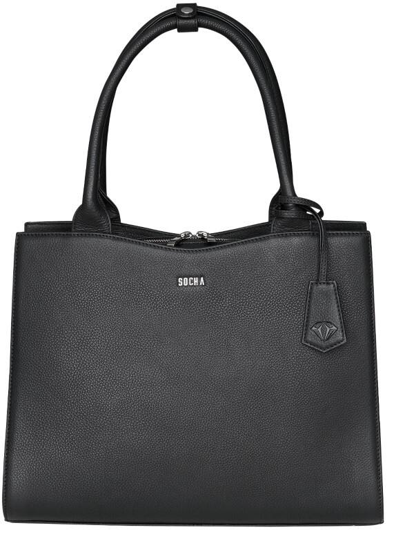 SOCHA Diamond Laptop Bag 14 " 39 x 12 x 29 cm Leather Black