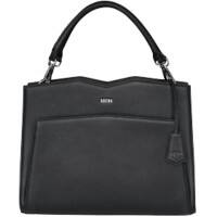 SOCHA Laptop Bag Diamond Shoulder 14 Inch Leather Black 39 x 12 x 29 cm