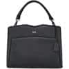 SOCHA Laptop Bag Diamond Shoulder 14 Inch Leather Black 39 x 12 x 29 cm