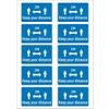 AVERY COVNAM80R COVID-19 Social Distancing Name Badges 80 x 50 mm Blue 40 Labels