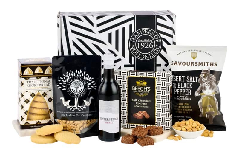 Hampers of Distinction Wine & Treats Hamper Basket