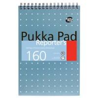 Pukka Pad Notepad Steno A5 Ruled Spiral Bound Cardboard Hardback Blue Perforated 160 Pages Pack of 3