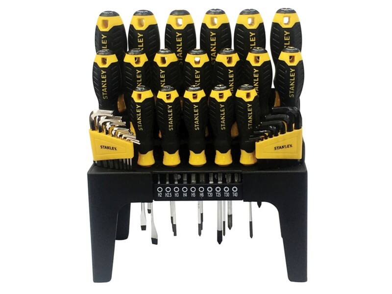 Stanley Screwdriver Set Slotted, Phillips, Pozidriv, Torx STHT0-74958 Set of 44 Pieces