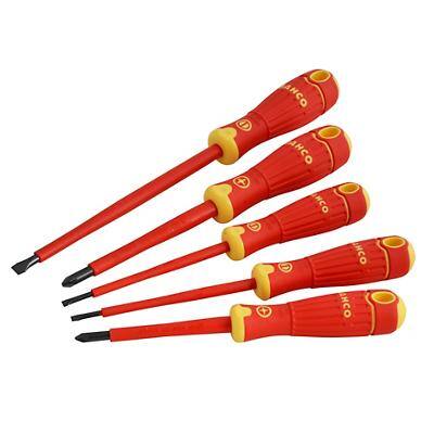 Bahco BAHCOFIT Insulated Screwdriver Set SL/PZ Pack of 5